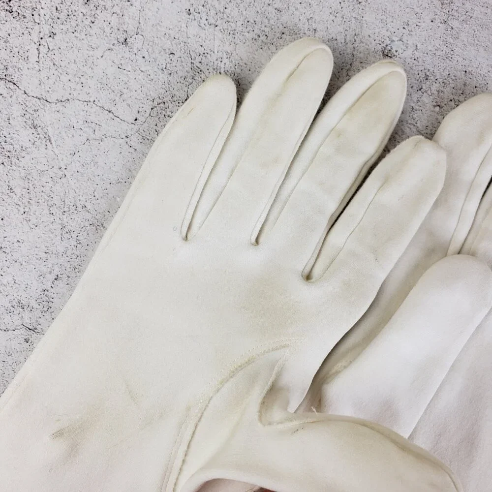 Vintage TONI Import Co Japan White Gloves 50s 60s size 7